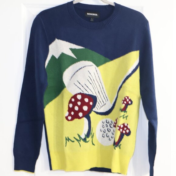 Bonobos Golf Putting Scenic Crew Neck Sweater Size Small NWT - Picture 2 of 6